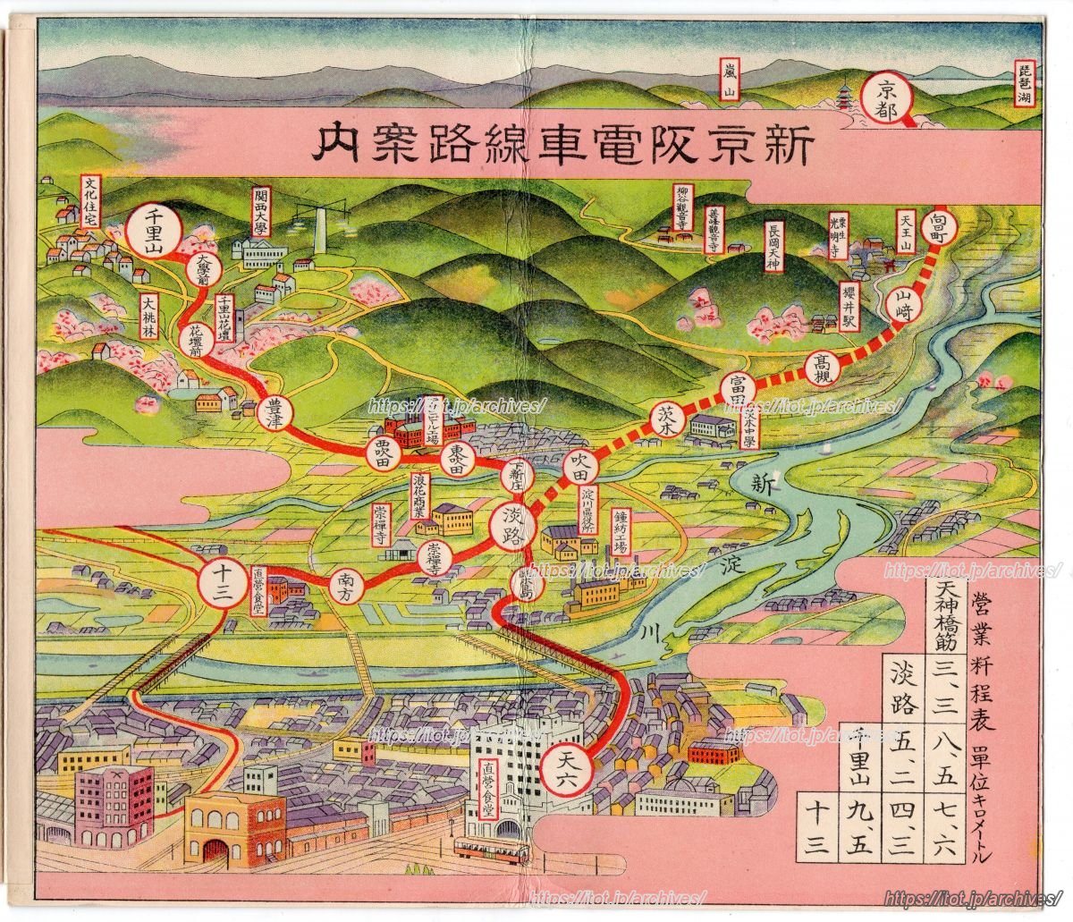 新京阪電車線路案内
