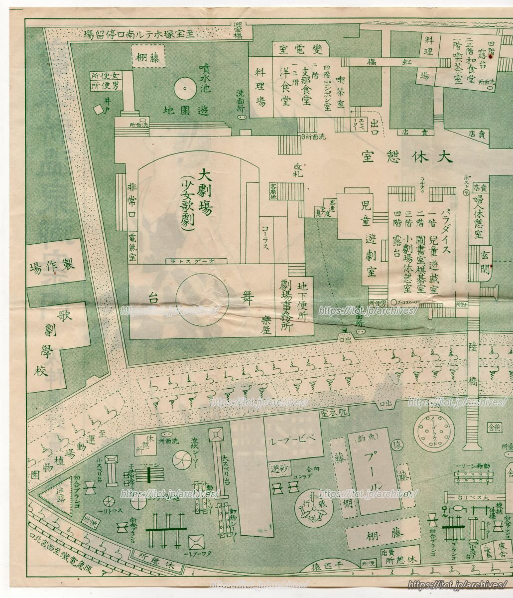 宝塚新温泉構内図